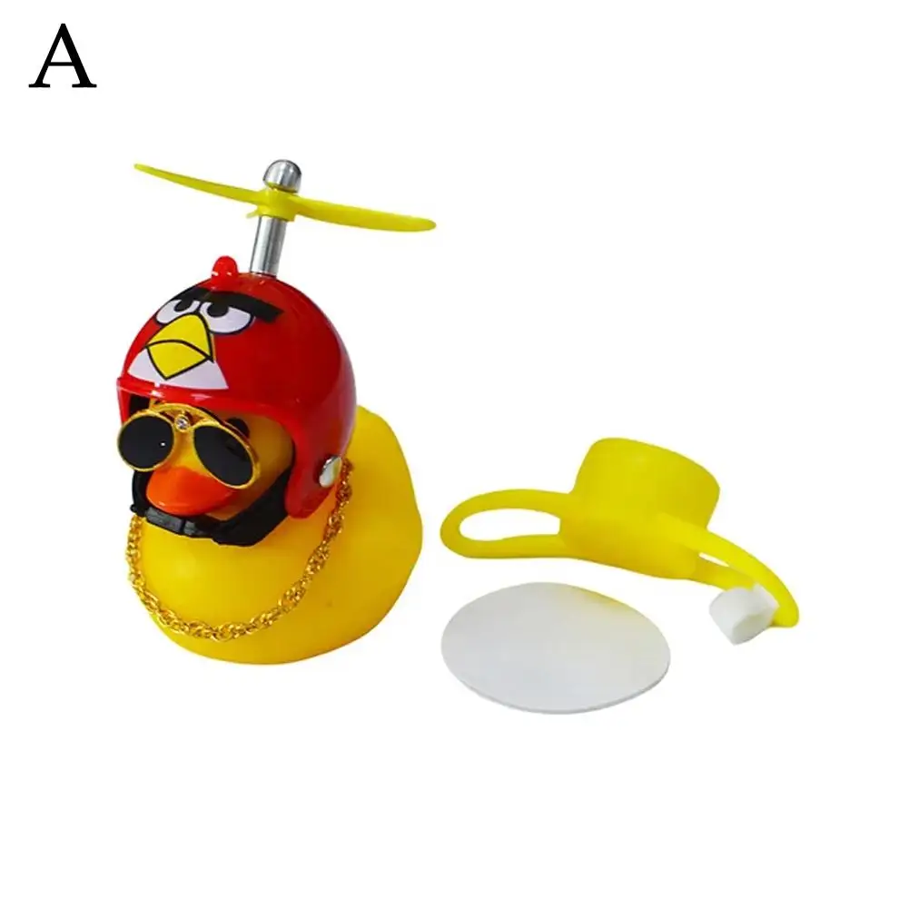 Für kleine gelbe Ente Ornamente Fahrrad gebrochen Wind Ente Helm Dekoration Elektro fahrzeug Auto zentrale Steuerung niedliche Ornamente – Detail 8