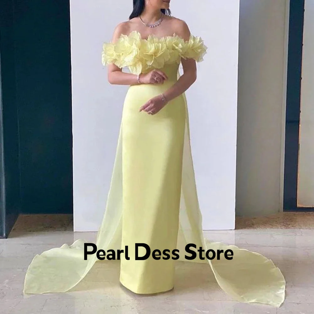 Pearl Strapless Heavy Evening Dresses 2024 Luxury Sleeveless Dress Women Elegant Party Dresses Woman Ground-length Flowers Gala