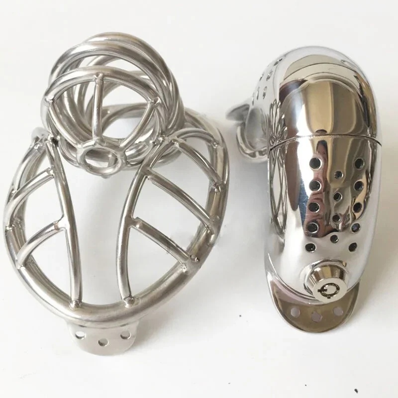 Stainless Steel Male Chastity Belt Replacement Accessories Hollow Closed Cock Cage Wires Plate Lock BDSM Restraint Anal Plug Men