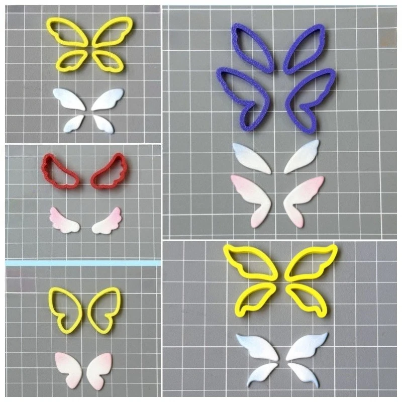 Q نسخة الطين دمية الجناح الطين قطع قالب شيطان/الملائكة/الفراشة/الرف الجناح شكل بوليمر كلاي القاطع لتقوم بها بنفسك أداة شخصية أنيمي