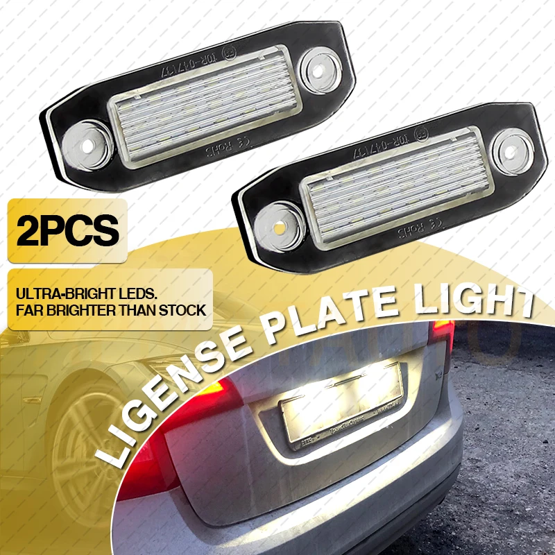 

LED Number License Plate Lights No Error White Lamps For Volvo XC70 XC60 XC90 S60 II V70 S80 C30 C70 V60 V50 S40 Car Accessories
