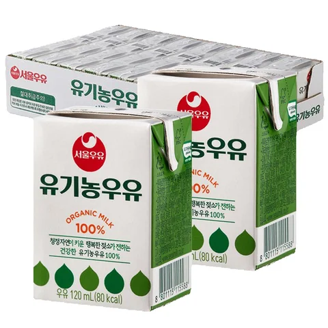 서울우유 유기농 멸균 우유 120ml x 16팩 흰우유 돌 아기 유아 유치원 어린이 간식 고칼슘영양 Best5 서울우유 유기농 멸균 우유 120ml x 16팩 흰우유 돌 아기 유아 유치원 어린이 간식 고칼슘영양 Best5