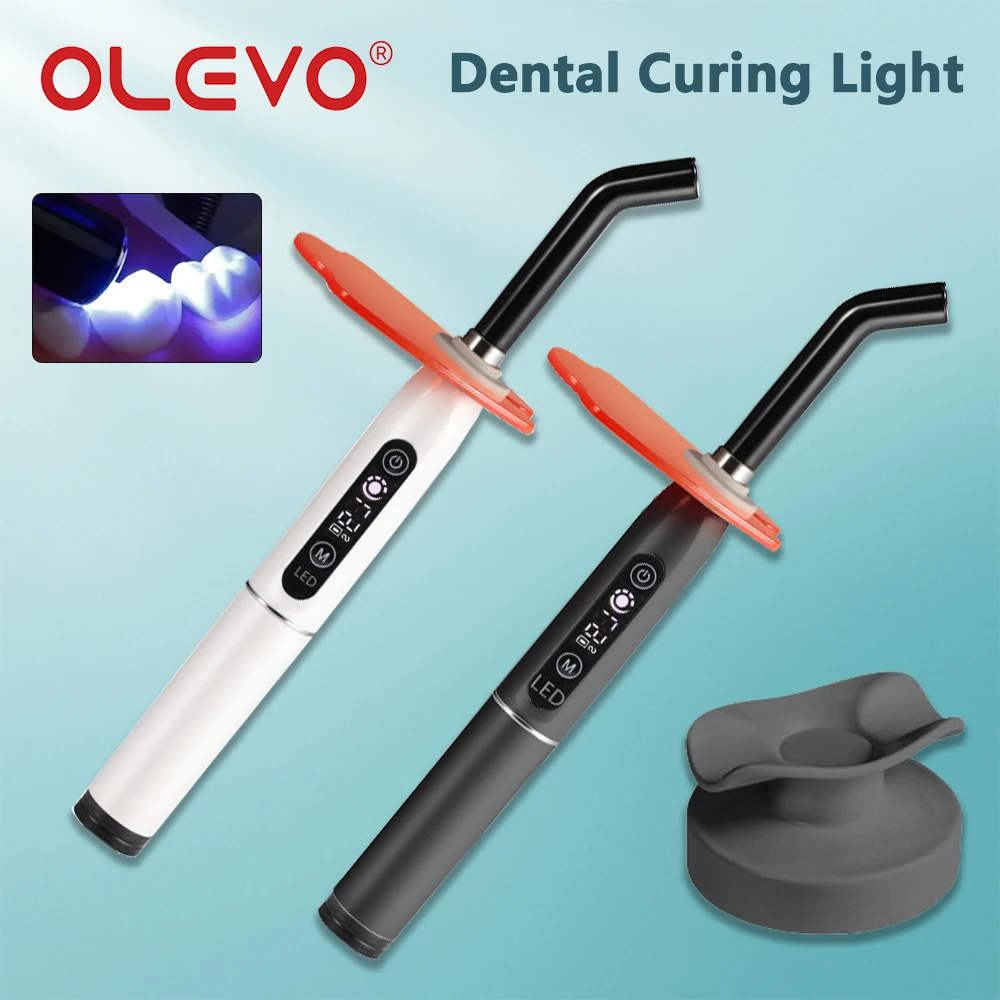 Беспроводная стоматологическая светодиодная полимеризационная лампа высокой мощности 2000 мВт/см2 с аккумулятором емкостью 2200 мАч для быстрой полимеризации 5 с синим светодиодом для стоматолога