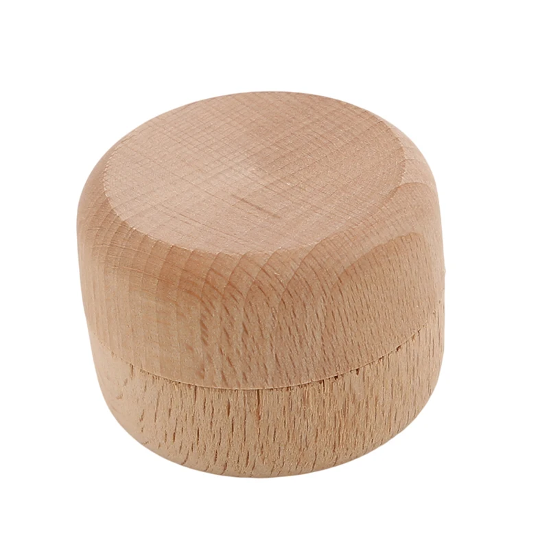 1Pcs Small Round Wooden Storage Box Handmade Jewelry Organizer Soap Crafts Case Vintage Decorative Craft Jewelry Box