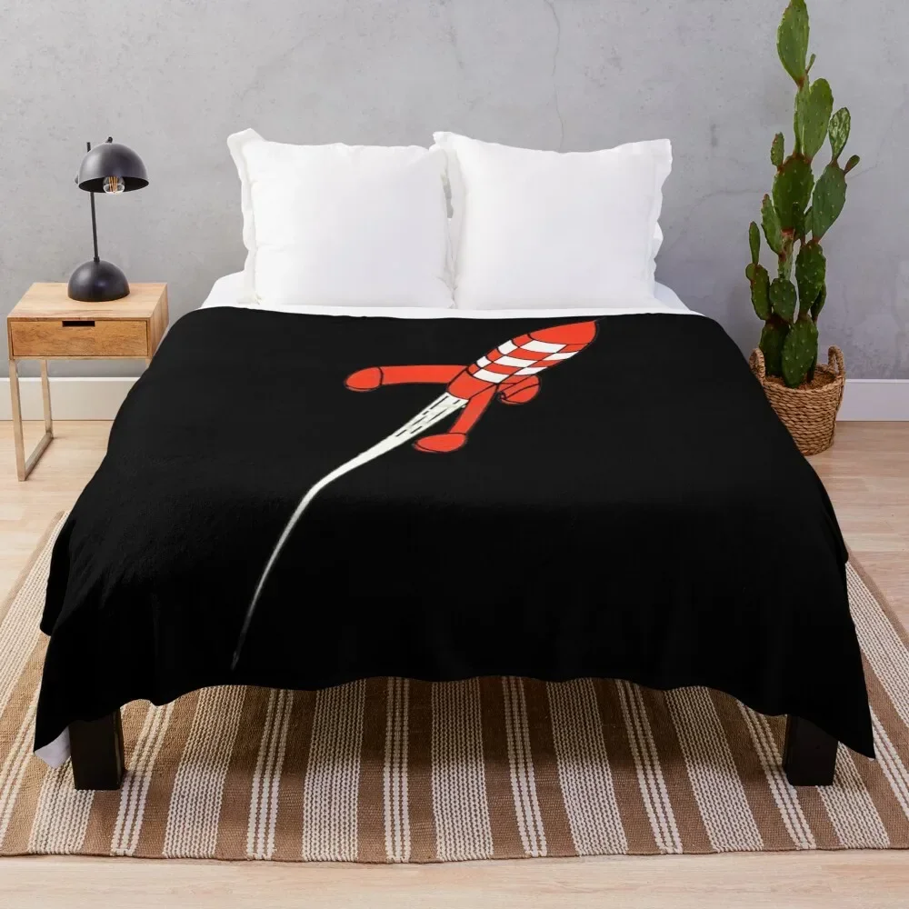 

moon rocket Throw Blanket anime Beach Plaid Giant Sofa Blankets