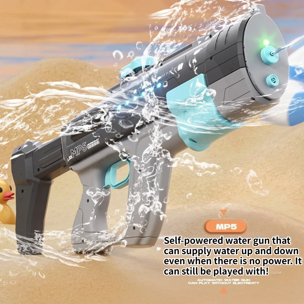 Summer Outdoor Water Fighting Toy Self Assembled MP5 High Pressure Water Gun with Long Range Multi-Shot Shooting