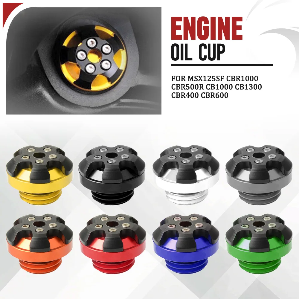 

For HONDA MSX125SF CBR1000 CBR500R CB1000 CB1300 CBR400 CBR600 Motorcycle CNC Magnetic Engine Oil Filler Cap Engine Oil Cap