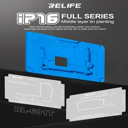 RELIFE RL-601T BGA Reballing Fixture for iPhone 16 16plus 16pro 16pm Motherboard Middle Layer Board Tin Planting With Stencil