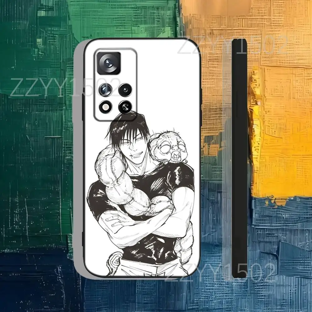حافظة هاتف Toji Fushiguro Jujutsu Kaisen لهاتف سامسونج S25، S24، Ultra، S20، S30، Plus، S22، S23، Ultra، Plus، 5G سيليكون أسود ناعم