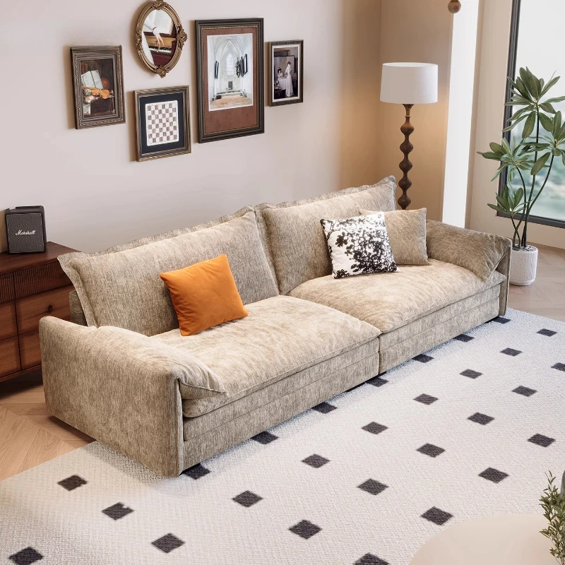 Sofa Straight Row Cat Scratch Cloth Recliner Armchair Sofa Luxury Furniture For Home