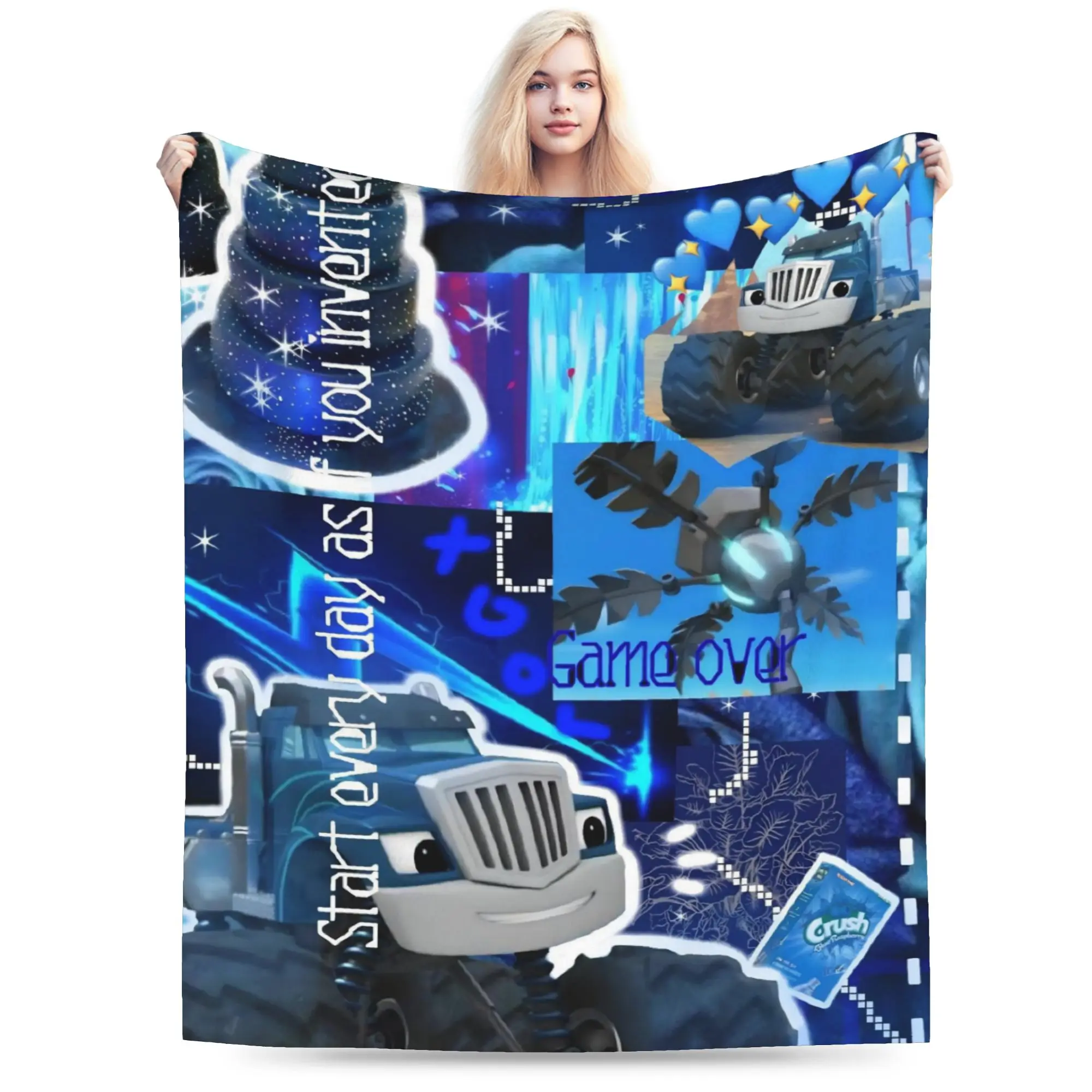 Blaze and the Monster Machines Merch Blanket Cozy Soft  Throw Blankets for Couch 50x60 Inches Multi-size Bedspread
