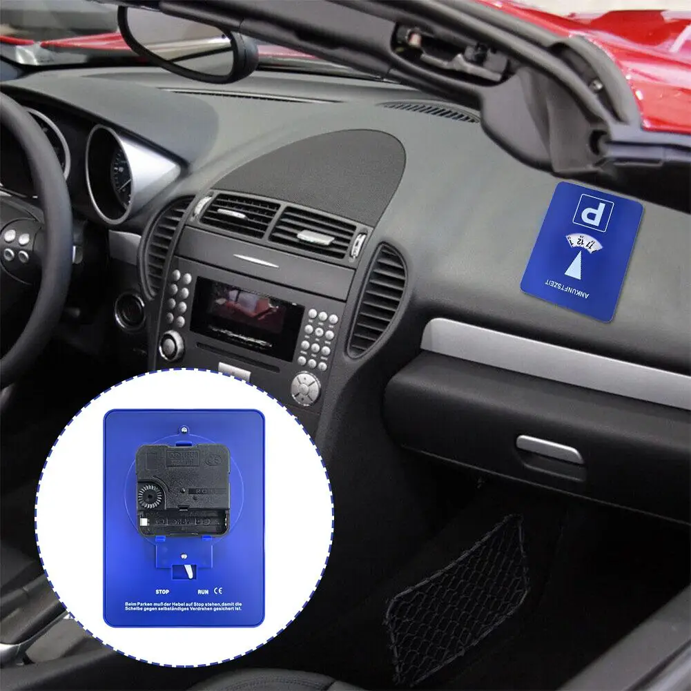 Temporizador de estacionamiento Digital, reloj de estacionamiento de plástico, letrero, herramienta de reloj portátil azul para medidores de aplicación de estacionamiento, accesorios para coche O2i8