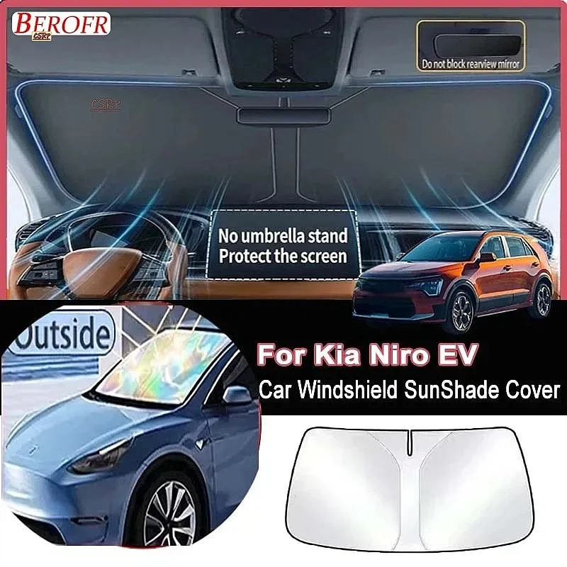 For Kia Niro EV 2022-2026 Car Windshield Sunshade Cover Front Window Sun Shade Heat Insulation Summer Auto Accessories
