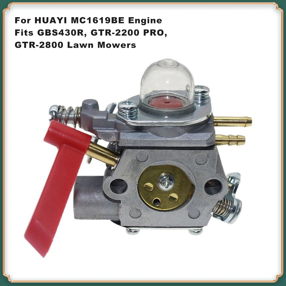 

Carburetor for HUAYI MC1619BE Engine - Fits GBS430R, GTR-2200 PRO, GTR-2800 Lawn Mowers