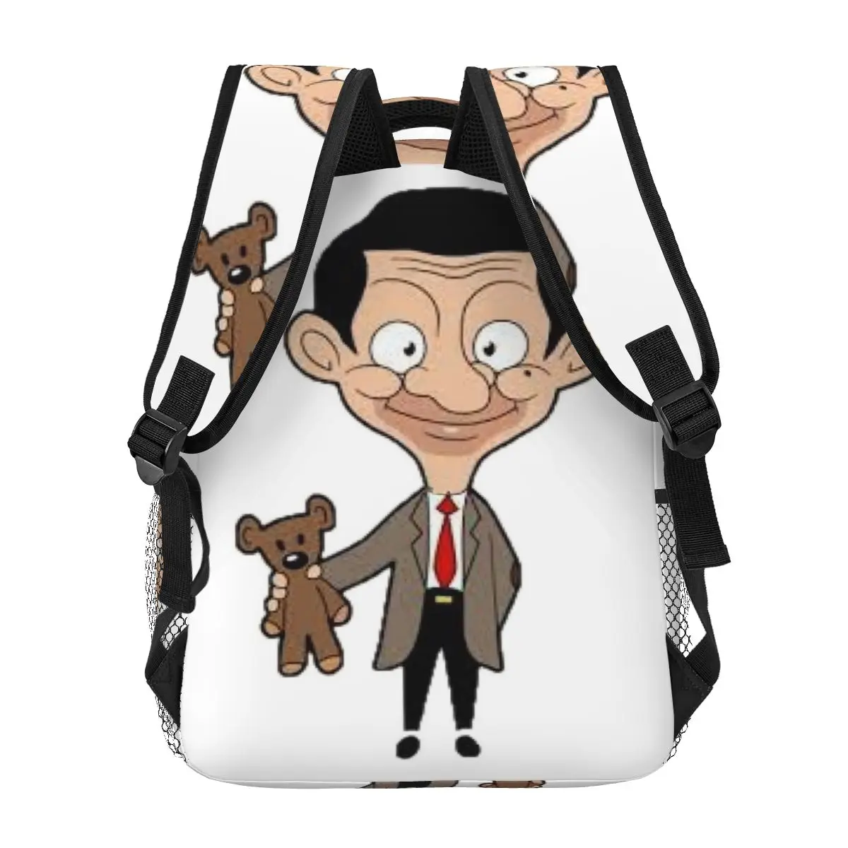 Mr Bean Cartoon Backpacks Boys Girls Bookbag Children School Bags Cartoon Kids Rucksack Shoulder Bag Large Capacity