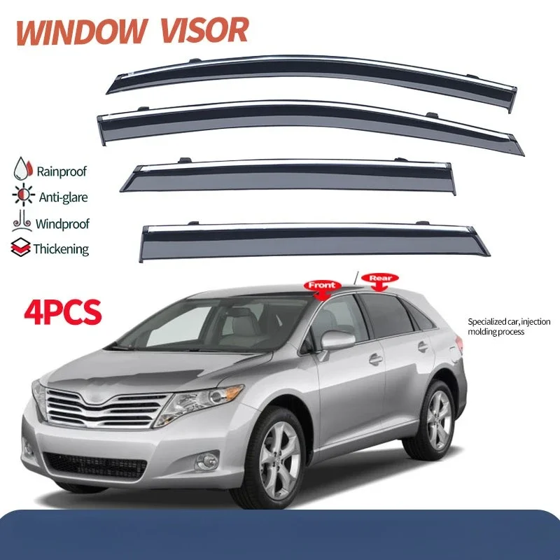 Fit for 2009-2018 TOYOTA VENZA AV10 window Visor  Car Sun Rain Guard Vent Shade Deflector Wind Weathershield Moulding Trim