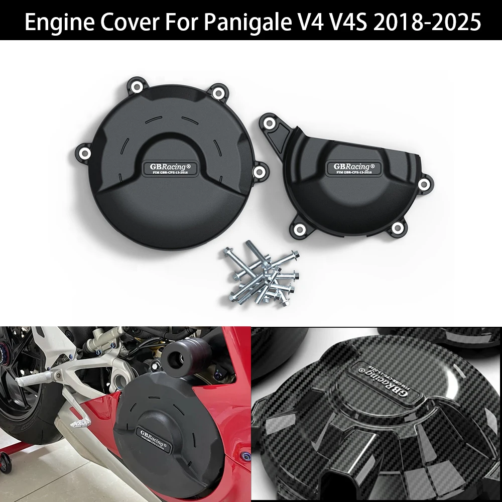 

For Ducati Panigale V4 V4S GBRacing Engine Cover Protection Motorcycle Case Accessories 2018-2025