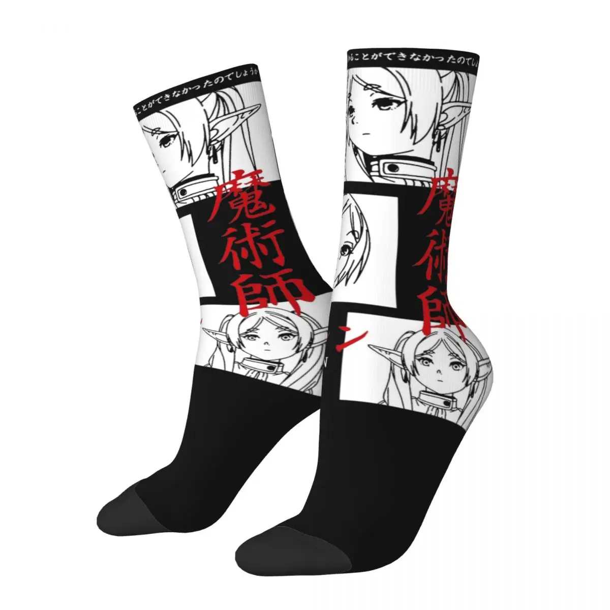 

Women Frieren Beyond Journey's End Socks Warm Funny Happy Socks Novelty Merchandise Middle TubeSocks Little Small Gifts