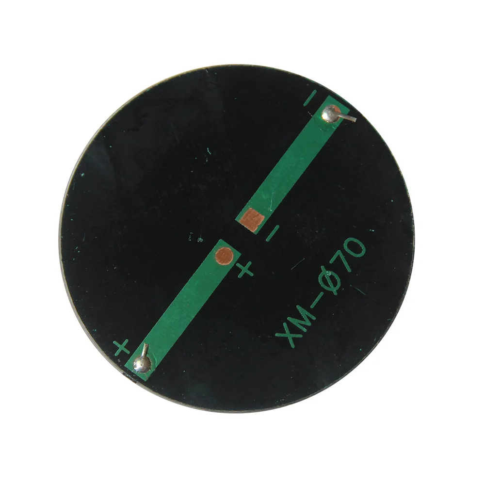 0,35W 5V Rundes Solarpanel Durchmesser 70mm, Runde Kleine Solarzellen für 3,7V-5V Batterie, Licht, Spielzeug, Aufladen – Detail 3