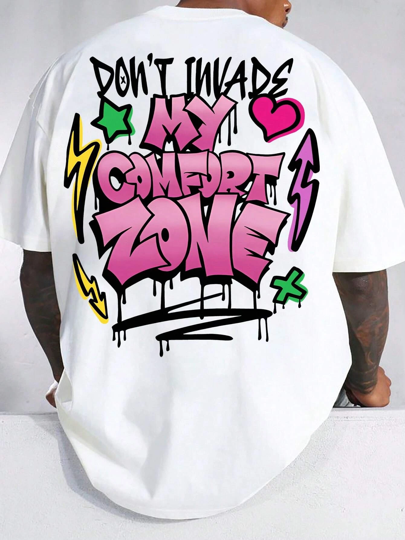 

Мужская свободная футболка с коротким рукавом и принтом в виде сердца, мужская одежда большого размера с забавным дизайном с надписью для лета, новинка в топах