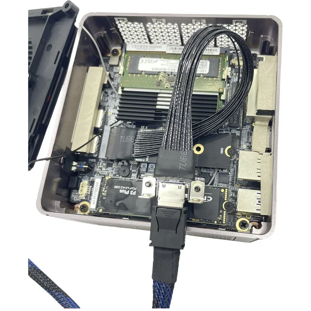 Imagem -04 - Adaptador de Expansão para Laptop Egpu Bracket Oculink M.2 Nvme Placa Gráfica Externa Gpu Dock Pcie 4.0x4 Gen4 Notebook Dan Atx Sfx