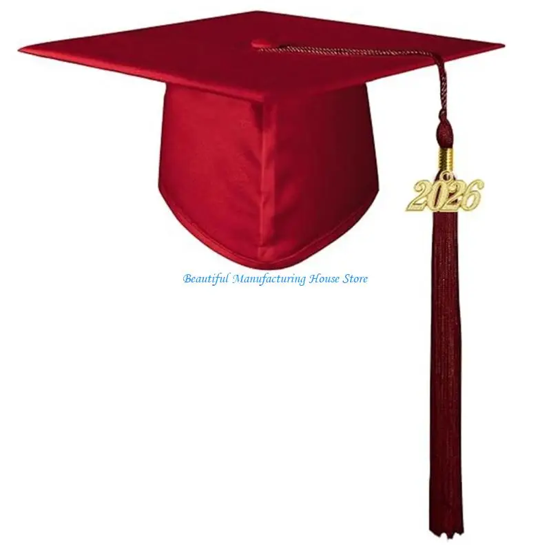 E56A 2026 Lightweight Graduation Cap Breathable for Adult Ceremony Photo Props