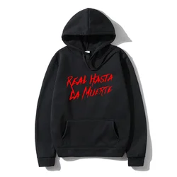 Anuel AA Printed Hoodies Sweatshirt Coat Real Hasta La Muerte casual Tracksuit Costume Men Women Clothing Anime Pullover Hoodie