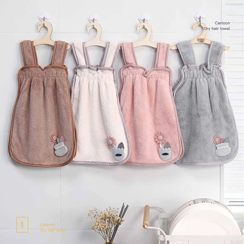 New Creative Cute Princess Skirt Hand Towel Coral Velvet Kitchen Bathroom Thickened Absorbent Cloth Children's Hand Towels