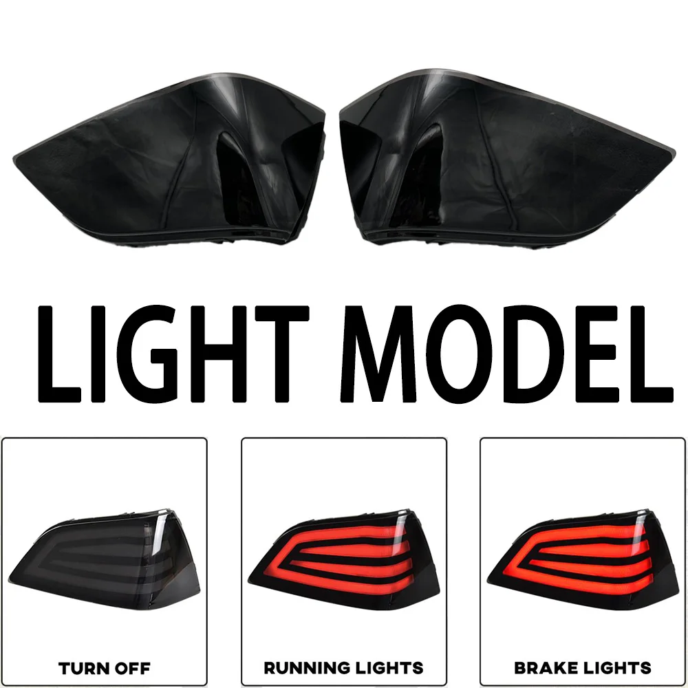 Pair Smoked LED Tour Pack Rear Fender Tail light Running Brake Brake Lights For Honda Gold Wing GL1800 01-17 Turn Signal Lamp