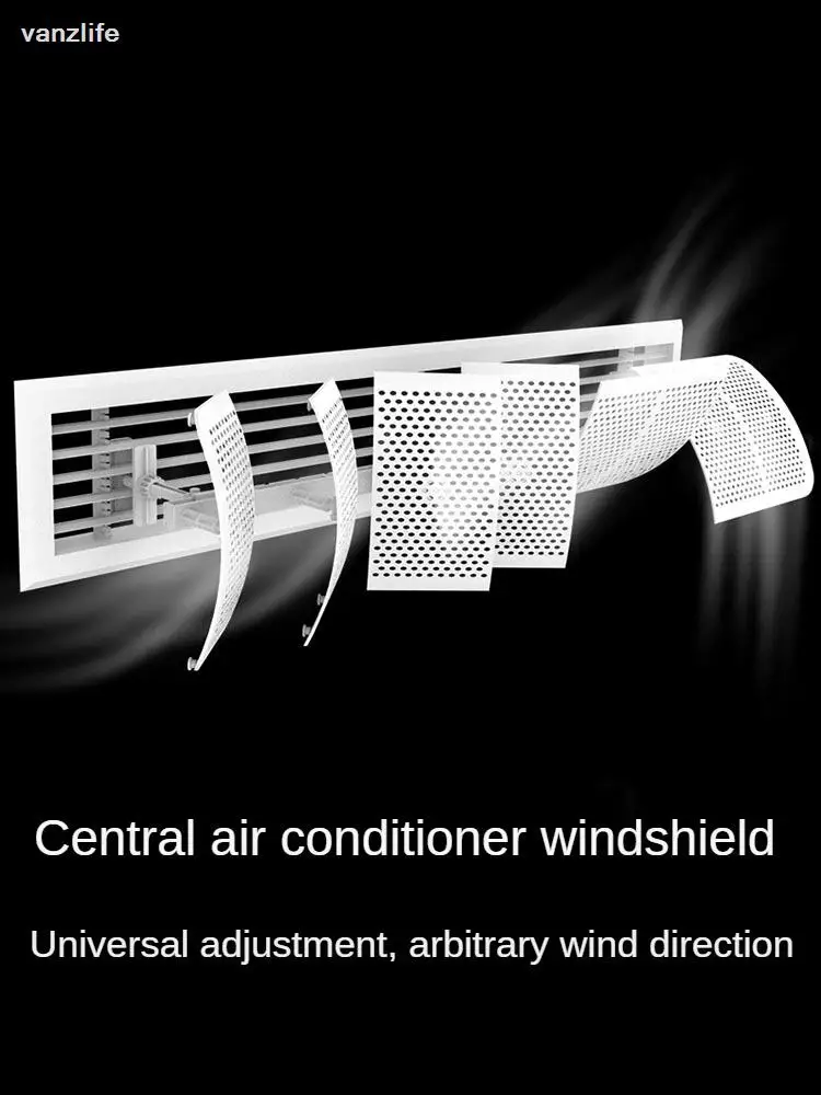 Central Air Conditioning Windshield Duct Type Air Conditioner Outlet Grating Baffle Anti-Straight Blowing Wind-Guiding Universal