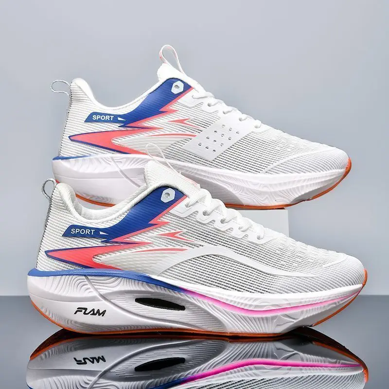 

Marathon Carbon Plate Air Cushion Men Sports Running Shoes Breathable Lightweight Women's Comfortable Athletic Nonskid Sneakers