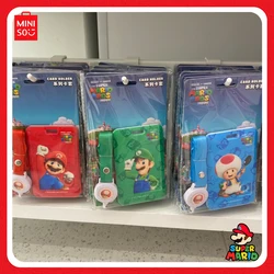 2024 New Miniso Super Mario Bros. Series A7 Coil Book Sock Card Holder Fragrance Piece Badge Rubber Blind Pouch Student Presents