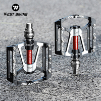 WEST BIKING Quick Release Bicycle Pedal Widened Non-Slip Ultralight Aluminum Alloy 3 Bearing Bike Pedals Road MTB Cycling Parts