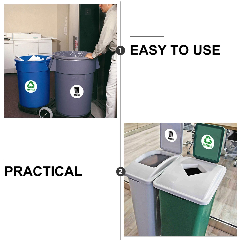 

Garbage Classification Label Trash Can Stickers Recycle Sign Household Pvc General Waste