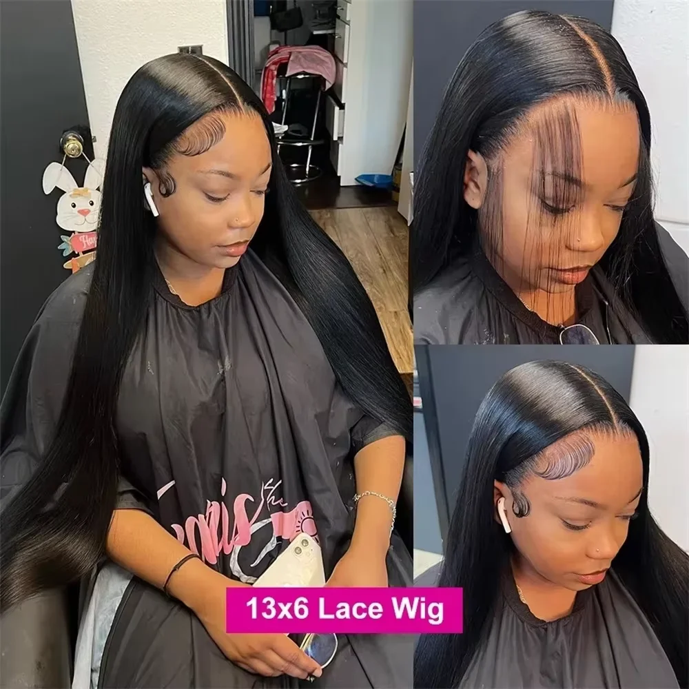 13X6 Bone Straight HD Transparent Lace Front Wigs Human Hair Wigs For Women Pre Plucked Brazilian 13x4 Lace Frontal Wigs