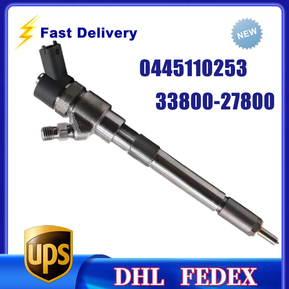 

0445110253 Fuel Injector 33800-27800 for Hyundai Kia VGT Engine Aftermarket Parts 0986435155