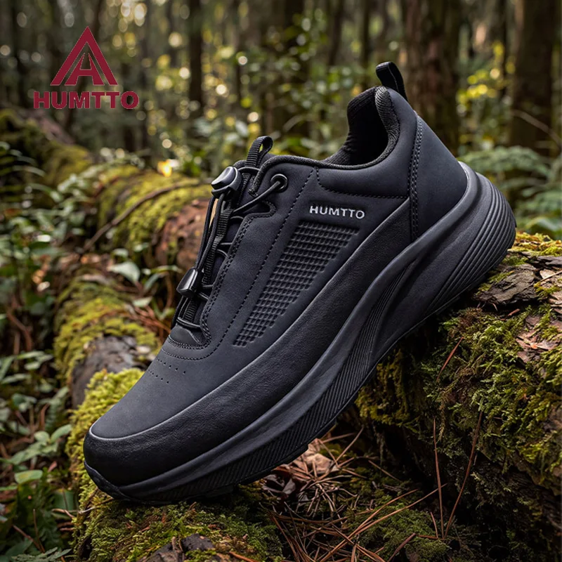 HUMTTO outdoor hiking shoes cowhide sneakers trekking shoes waterproof lightweight sports sneakers casual running off-road shoes
