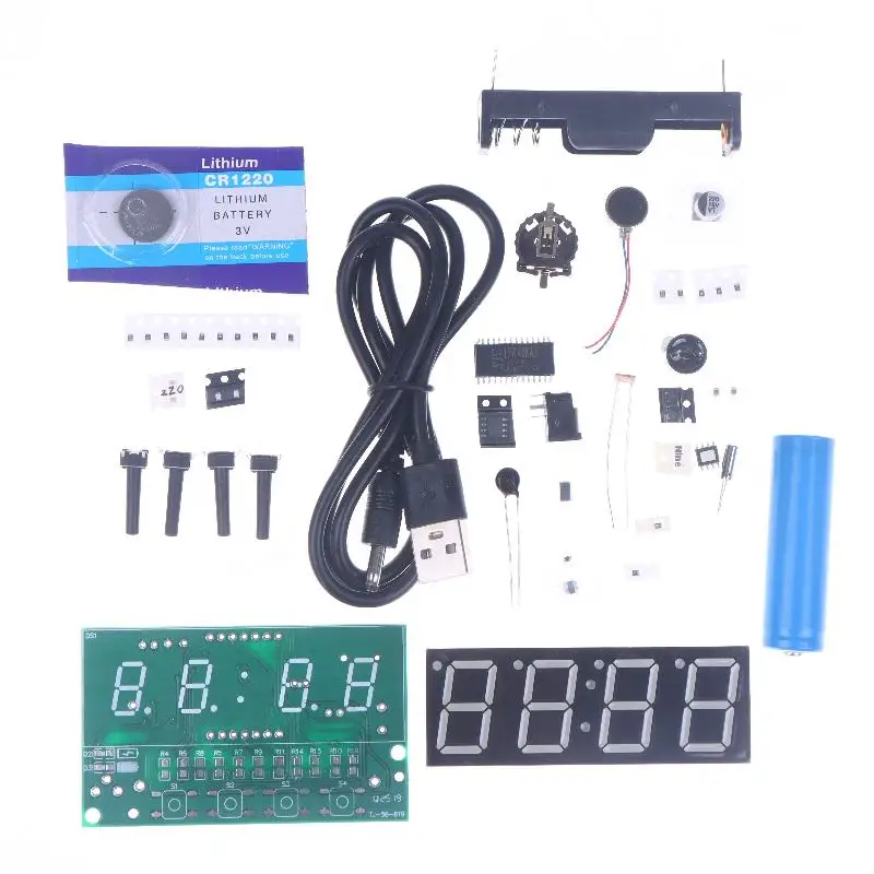 Zestaw wielofunkcyjny do samodzielnego montażu budzika DC 5V Mini zegar pogodowy do ćwiczeń lutowania Elektroniczne zestawy do samodzielnego montażu cyfrowego zegara