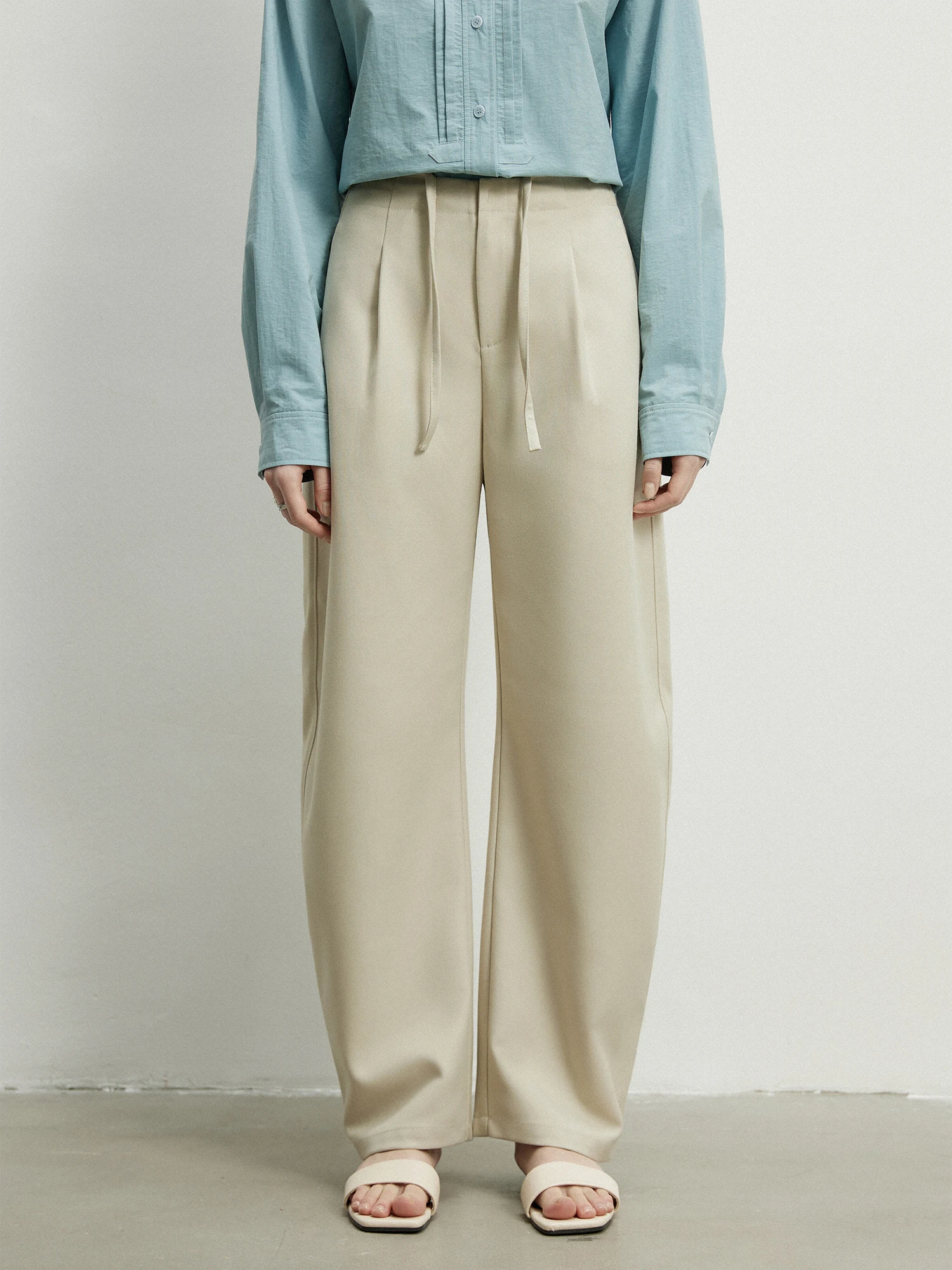 

Брюки-стринги Reatic с высокой талией, повседневные, эластичные, свободного кроя, весенняя новинка, женская мода