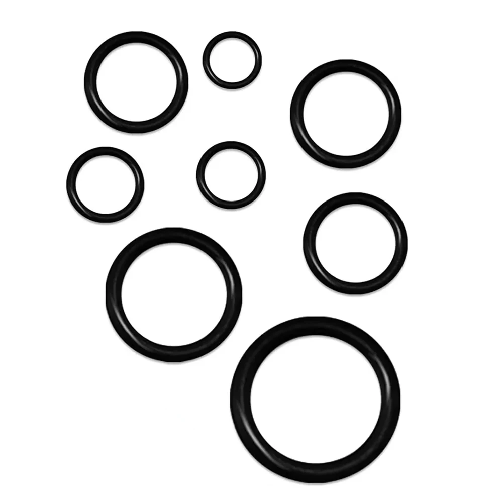 For Car Air Conditioners Plumbing Tools O-ring Kit Plumbing Maintenance Black Air Conditioner Gasket Labelled Sizes