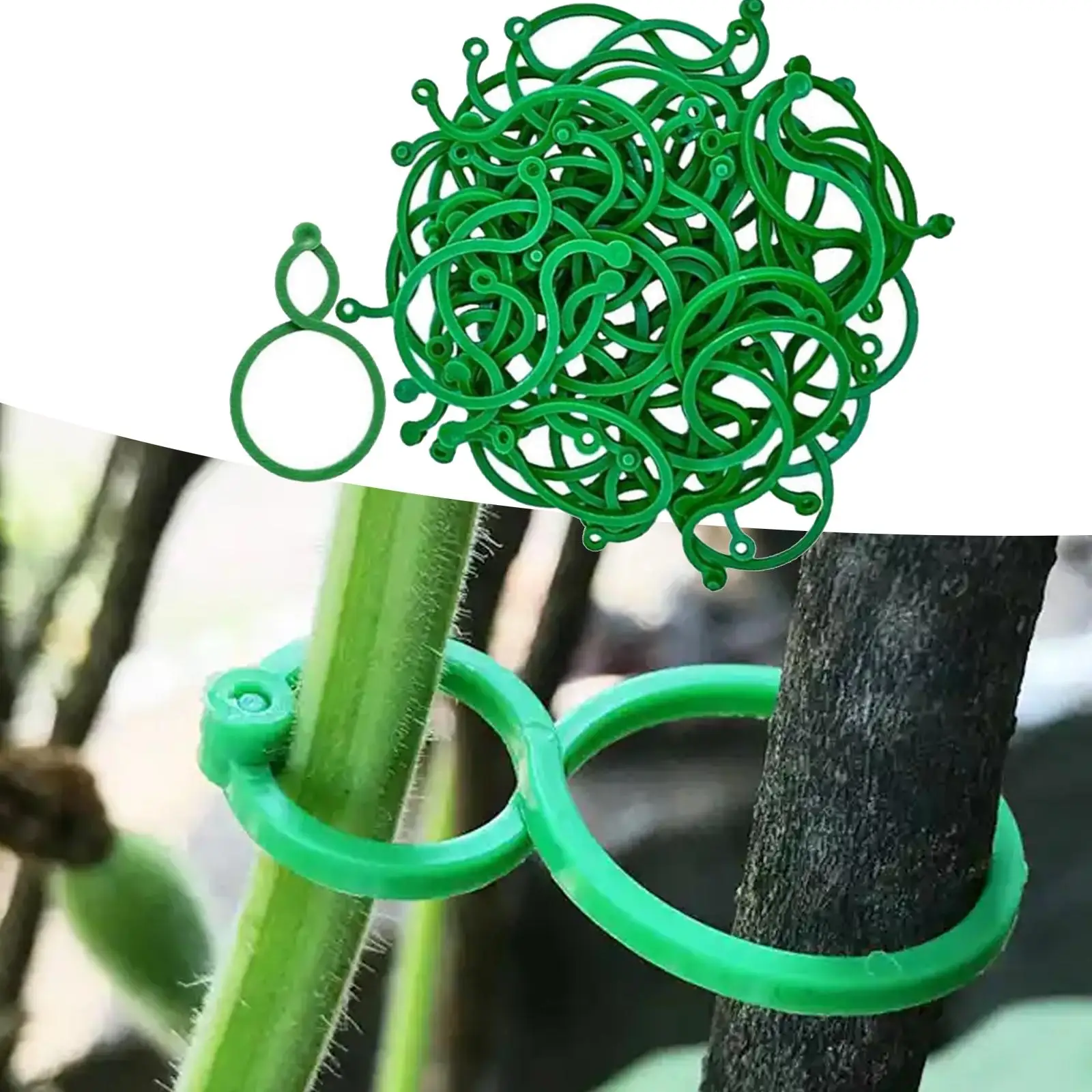 

500 Pieces Climbing Plant Clips Multifunctional Gardening Tools Supplies Flower Support Clips for Backyard Indoor Lawn Outdoor