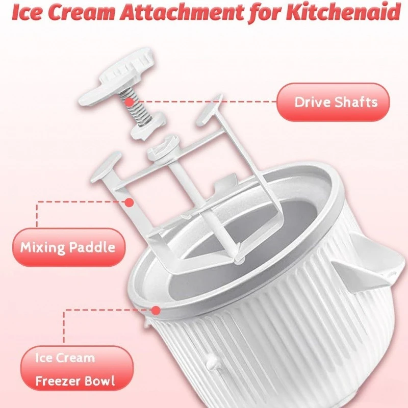 1pcs Ice Cream Stirring Paddle Parts Drive Attachment for KitchenAid Stand Mixer Ice Cream Machine Adapter AP628505