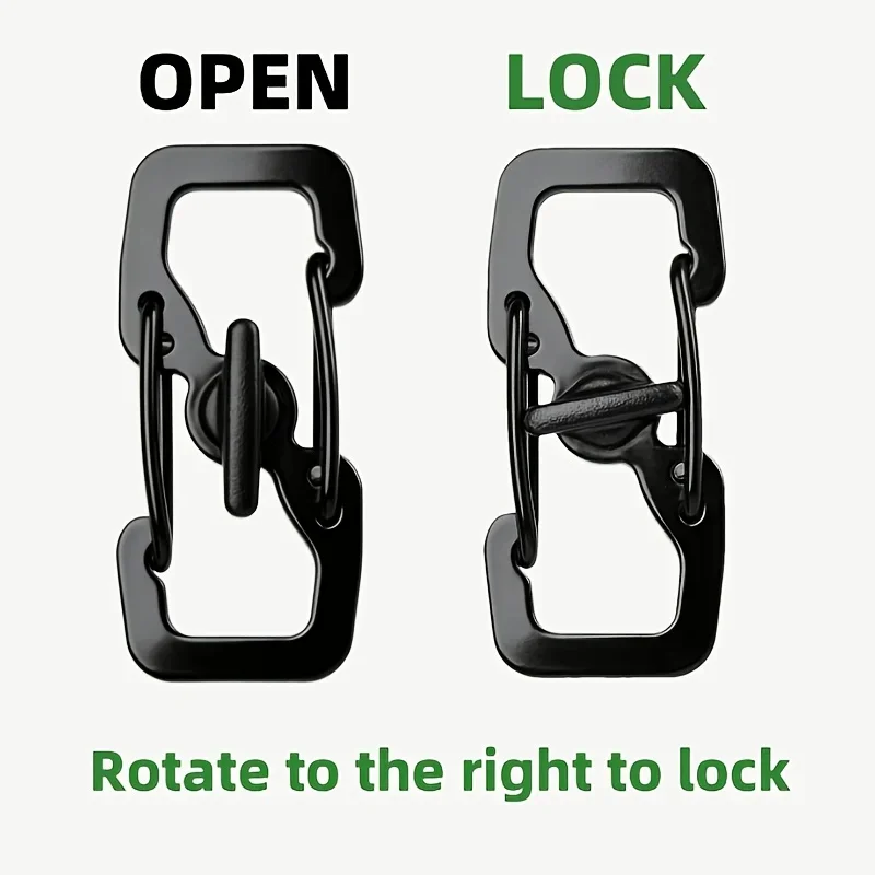 2pcs Black Locking Anti Theft Zipper Clips Travel Essentials Luggage Backpack Suitcase Storage Bag Outdoor Trip Accessories