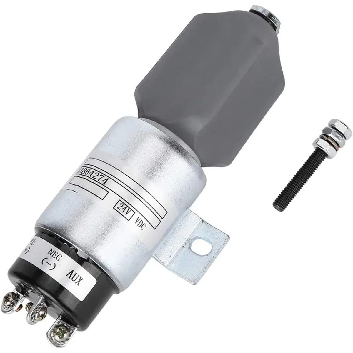 24V Fuel Shutdown Solenoid Valve 3864274 Compatible with Cummins Caterpillar Excavator E70B