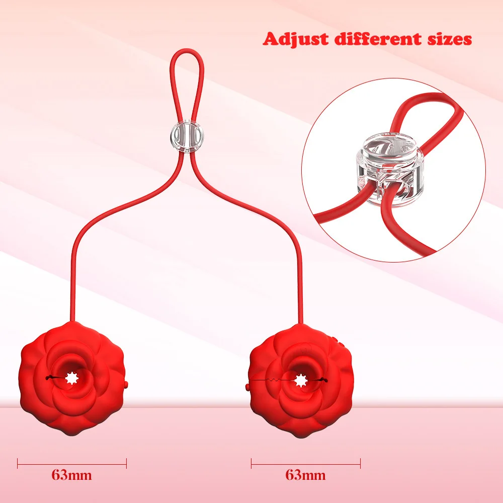 Rose Breast Clip Adult Toys Girl Nipples Tease Sex Products Breast Breast Clip Vibrator view 2