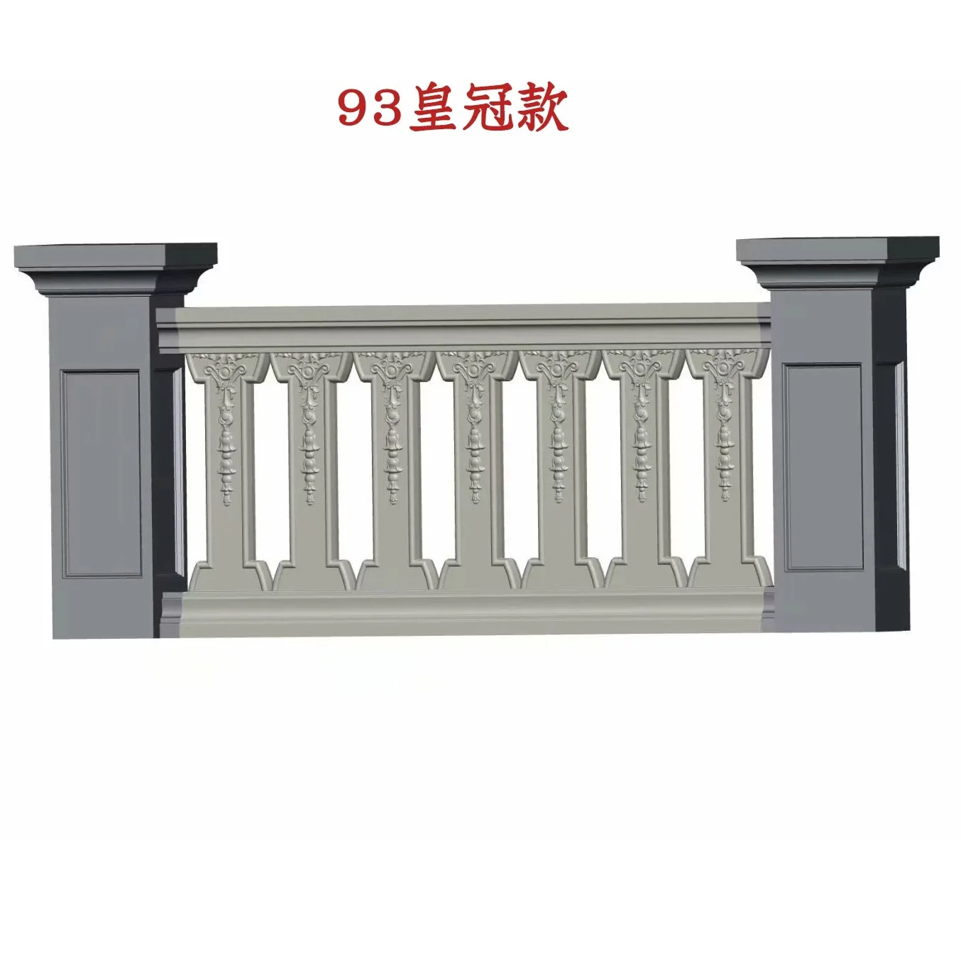 93cm high balcony railing guardrail abrasives European villa modeling decorative mold fence vase column building template