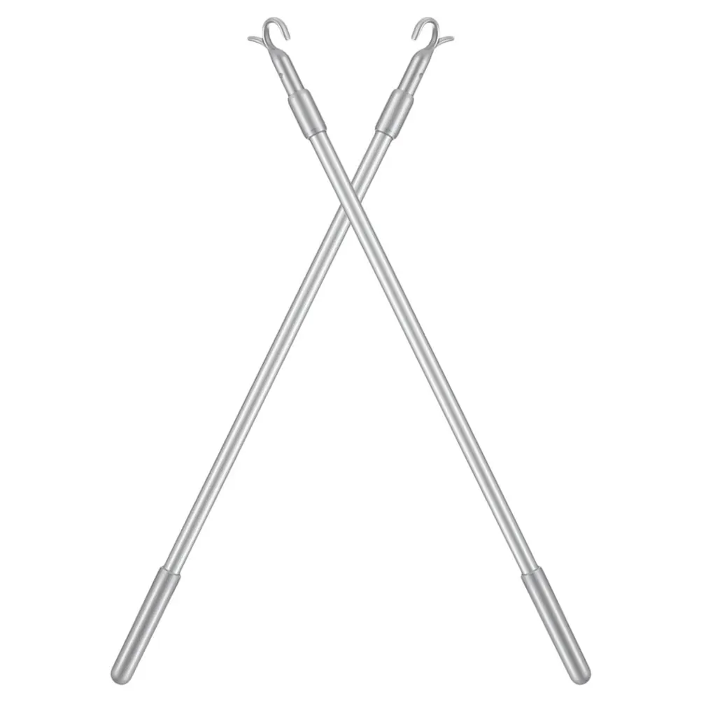 

2Pcs Telescopic Curtain Rod Adjustable Aluminum Alloy Extendable Tension Poles Lightweight Easy Installation for Bedroom Living