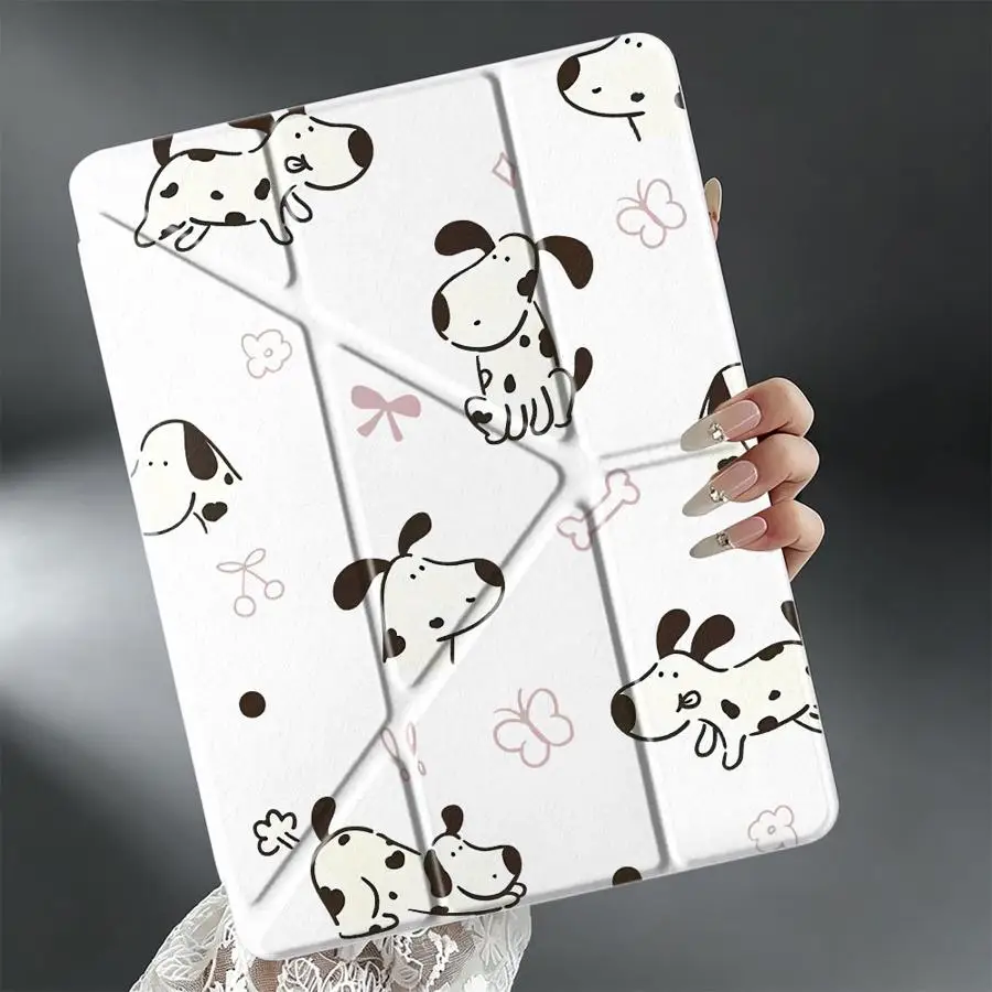 Cute Dalmatian Dog Tablet Case For Samsung Galaxy Tab S8 A9 Plus A11 S9 Plus S10 Lite S7 FE A8 With Pen Slot Cover