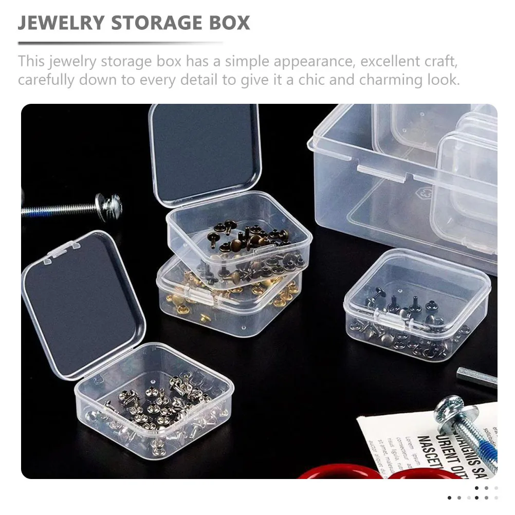 

1Set Transparent Jewelry Storage Box Multi Section Organizer Portable Container for Necklaces Rings Earrings Plastic Organizer