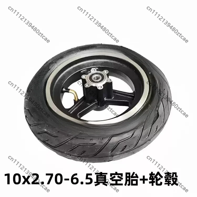 10 Inch Wheel Hub Assembly With Inflatable Vacuum Tire For Folding Two Wheeled Travel Tool